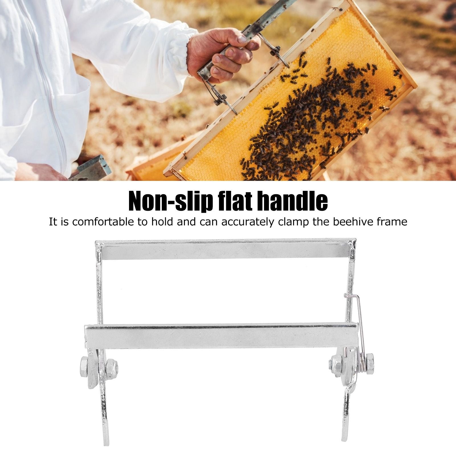 Bee Frame Lifter Stainless Steel Beehive Comb Clip Grip Tool Beekeeping Accessory