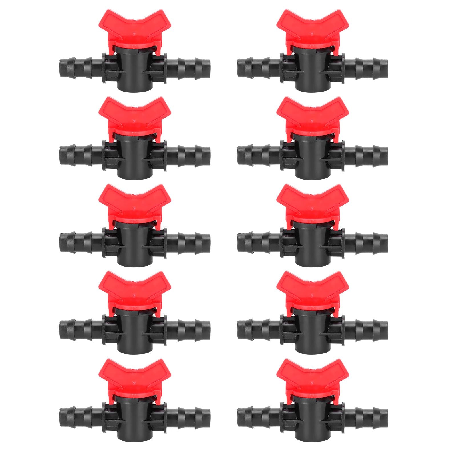 10PCS 1/2 Hose Irrigation Fittings Barbed in Line Valve Garden Irrigation Connector