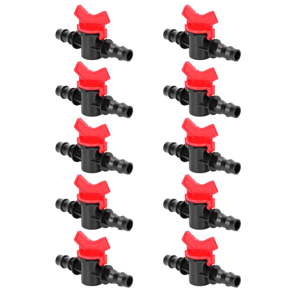 10PCS 1/2 Hose Irrigation Fittings Barbed in Line Valve Garden Irrigation Connector