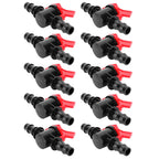 10PCS 1/2 Hose Irrigation Fittings Barbed in Line Valve Garden Irrigation Connector