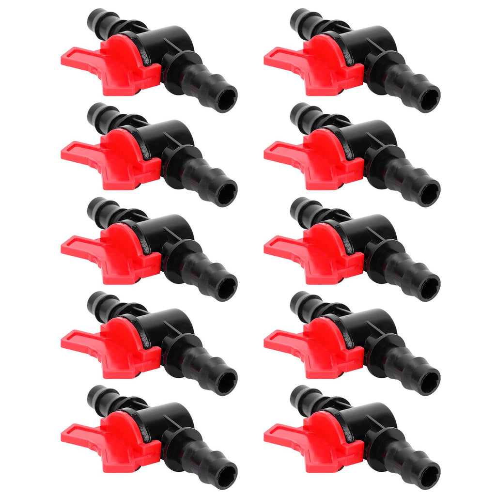 10PCS 1/2 Hose Irrigation Fittings Barbed in Line Valve Garden Irrigation Connector