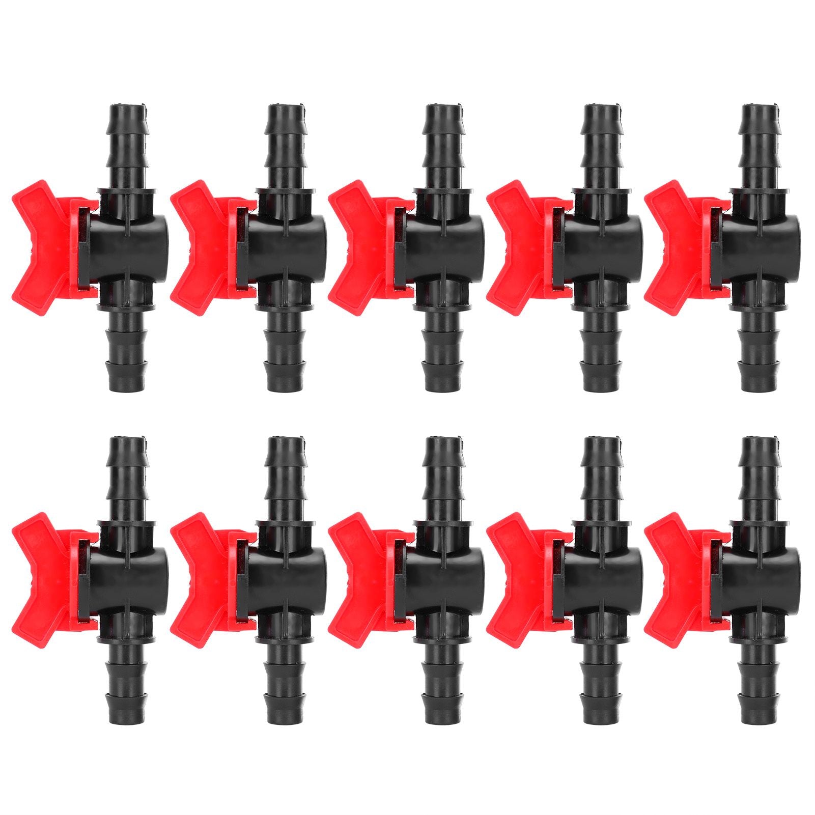 10PCS 1/2 Hose Irrigation Fittings Barbed in Line Valve Garden Irrigation Connector
