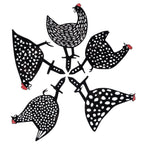 5Pcs Chicken Stakes Set Acrylic Animal Shape Statues Decoration for Garden Yard Black