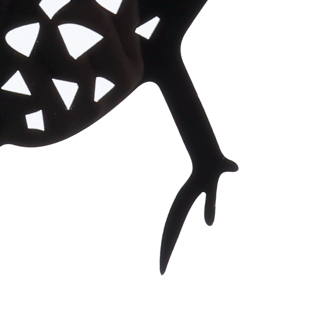 5Pcs Chicken Stakes Set Acrylic Animal Shape Statues Decoration for Garden Yard Black