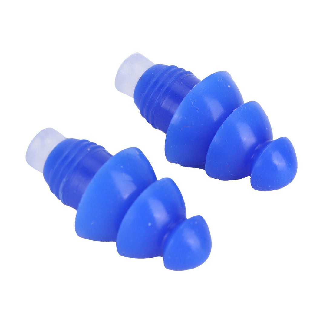 Reusable Ear Plugs Waterproof Silicone Earplugs Noise Reduction for Swimming Sleeping(Blue Box )