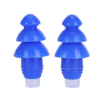 Reusable Ear Plugs Waterproof Silicone Earplugs Noise Reduction for Swimming Sleeping(Blue Box )