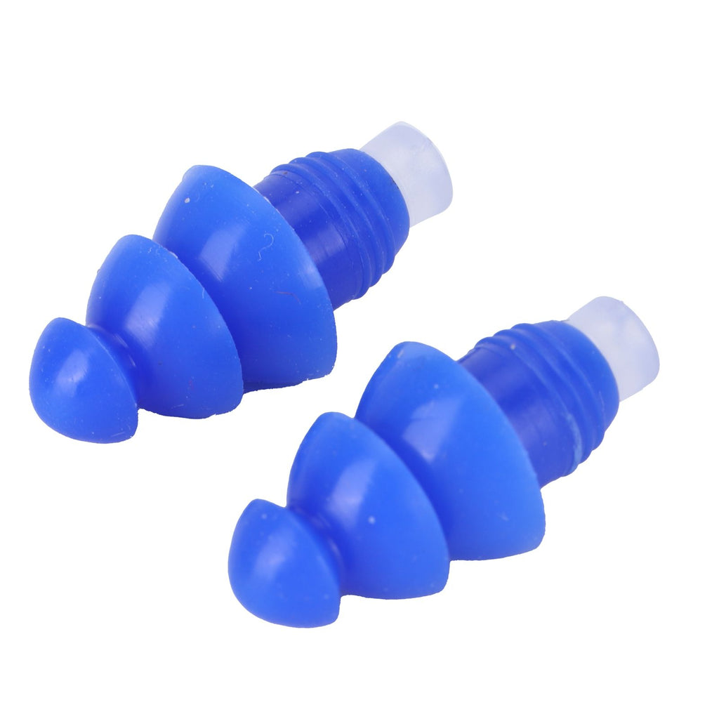 Reusable Ear Plugs Waterproof Silicone Earplugs Noise Reduction for Swimming Sleeping(Blue Box )