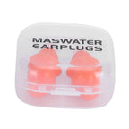 Reusable Ear Plugs Waterproof Silicone Earplugs Noise Reduction for Swimming Sleeping(Orange Box )