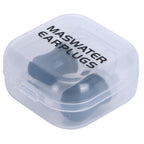 2Pcs Ear Plugs Waterproof Noise Reduction Silicone Protective Earplug for Swimming Flying(Gray L+Box )