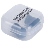 2Pcs Ear Plugs Waterproof Noise Reduction Silicone Protective Earplug for Swimming Flying(Gray L+Box )