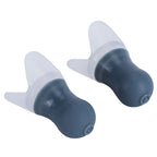 2Pcs Ear Plugs Waterproof Noise Reduction Silicone Protective Earplug for Swimming Flying(Gray L+Box )