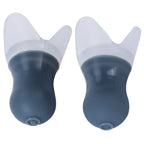 2Pcs Ear Plugs Waterproof Noise Reduction Silicone Protective Earplug for Swimming Flying(Gray L+Box )