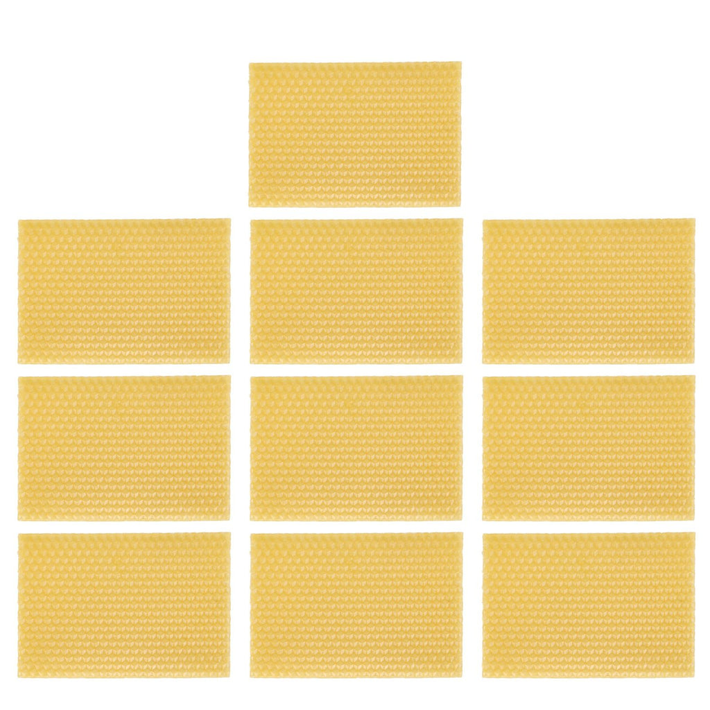 10Pcs Beekeeping Beeswax Foundation Beehive Wax Frame for Furniture Floor Polishing