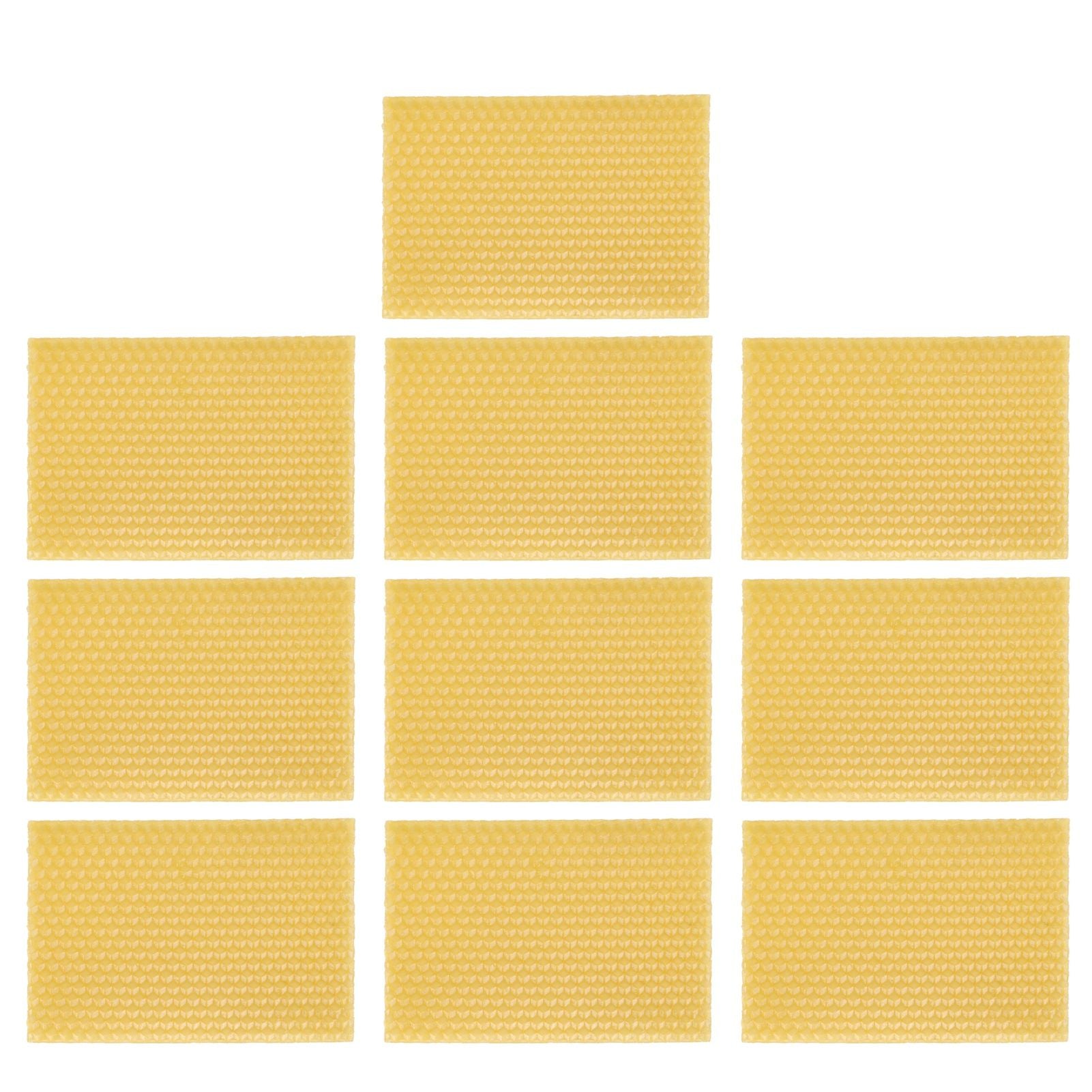 10Pcs Beekeeping Beeswax Foundation Beehive Wax Frame for Furniture Floor Polishing