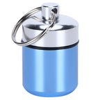 Waterproof Medicine Box Aluminium Alloy Mini Pills Case Holder for Swimming Pool SaunaLight Blue