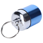Waterproof Medicine Box Aluminium Alloy Mini Pills Case Holder for Swimming Pool SaunaLight Blue