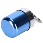 Waterproof Medicine Box Aluminium Alloy Mini Pills Case Holder for Swimming Pool SaunaLight Blue