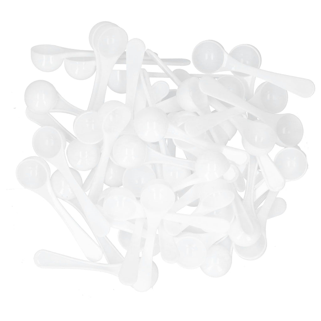 50PCS 5 ml Plastic Measuring Spoon Medicine Powder Fertilizer Scoop Gardening Supplies