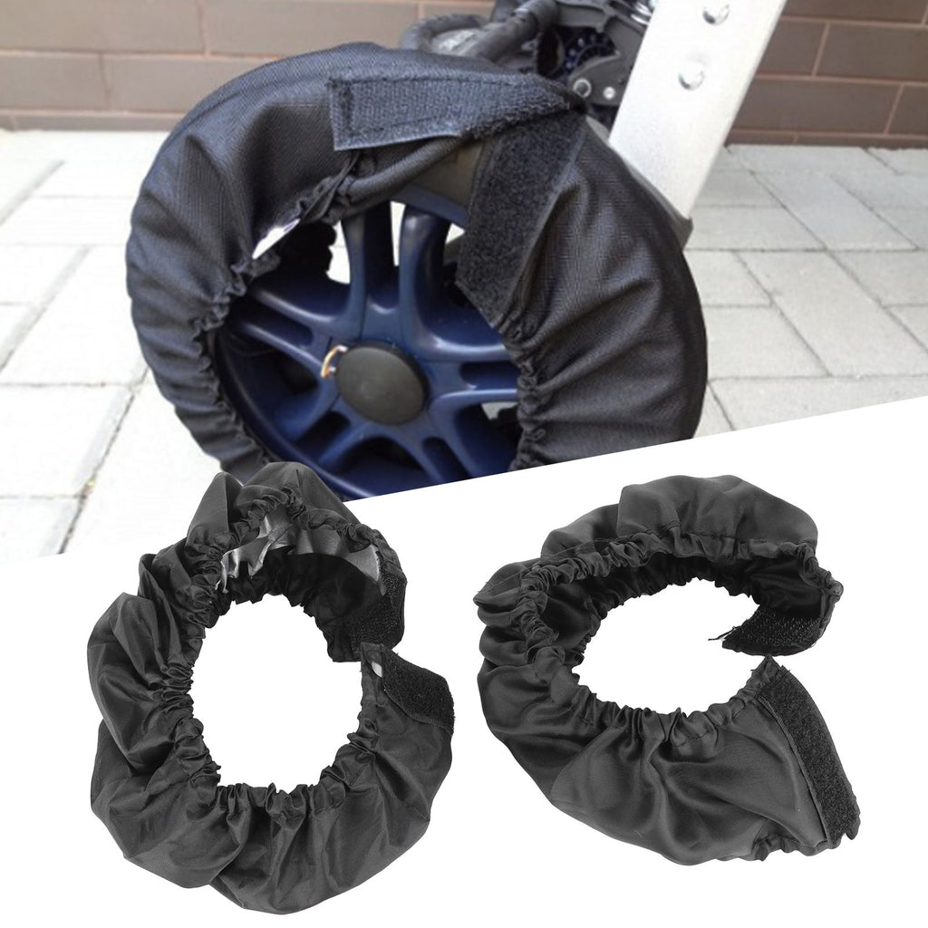2Pcs Stroller Wheel Cover Oxford Cloth Dustproof Infant Pushchair Tire ProtectorFor Diameter 12‑16cm Small Wheel