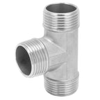 T Shaped Connector G1in Male Thread Stainless Steel Tee Adapter Hardware Pipe Fittings