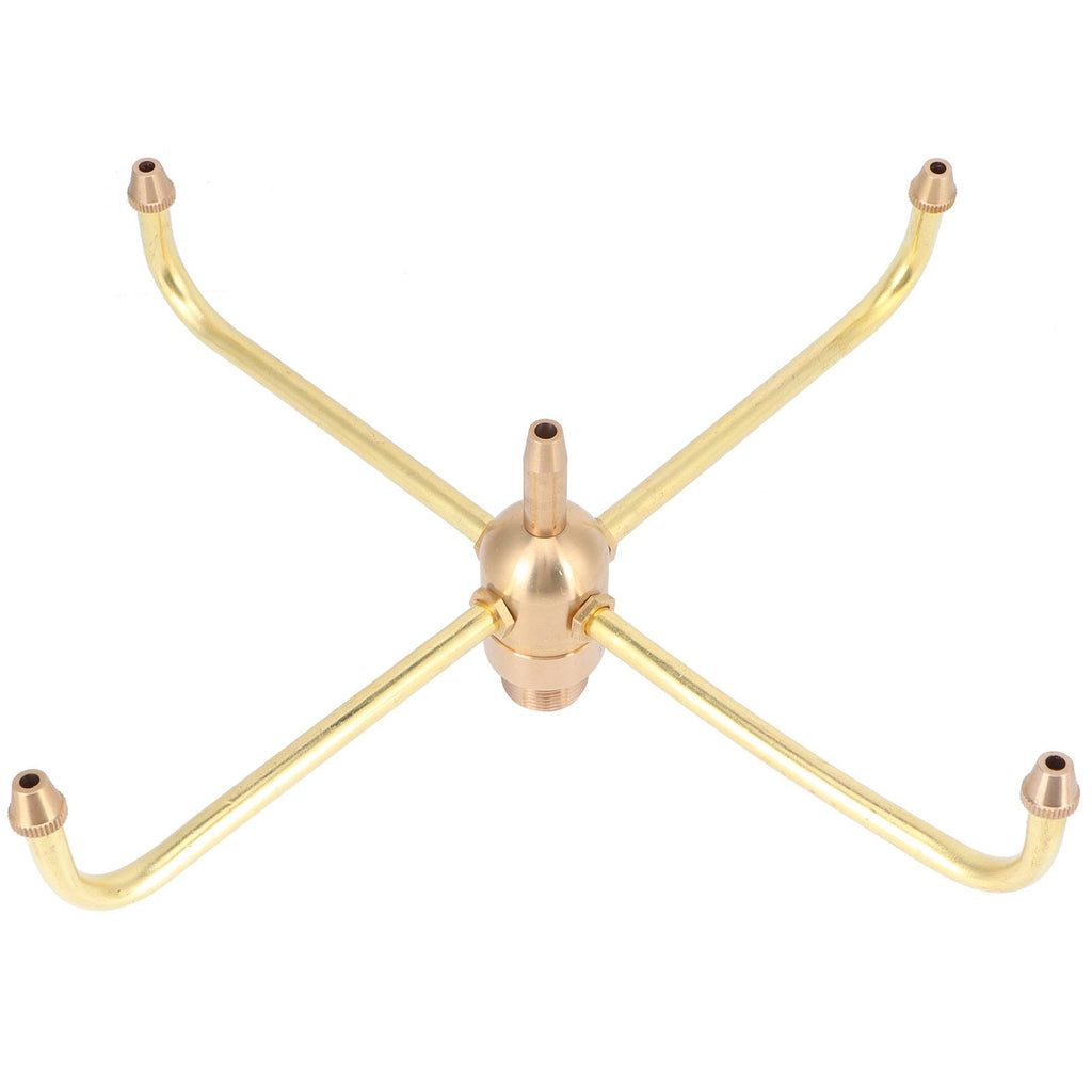 G1/2 Female Thread G3/4 Male Thread 4 Arm Rotate Water Fountain Nozzle Spray Head Sprinkler for Garden Pond