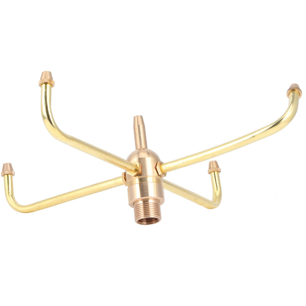 G1/2 Female Thread G3/4 Male Thread 4 Arm Rotate Water Fountain Nozzle Spray Head Sprinkler for Garden Pond