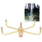 G1/2 Female Thread G3/4 Male Thread 4 Arm Rotate Water Fountain Nozzle Spray Head Sprinkler for Garden Pond