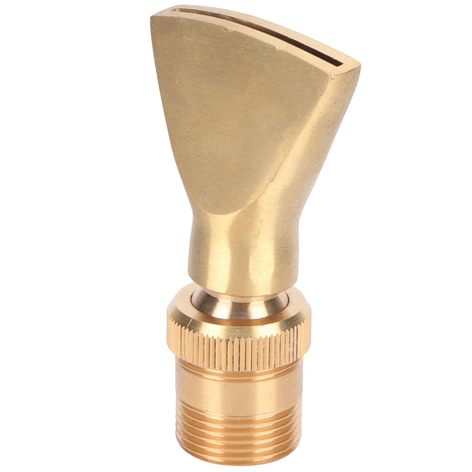 Brass Narrow Fan Jet Water Fountain Nozzle Spray Head Adjustable Pond Sprinkler(G1/2 Female Thread G3/4 Male Thread )