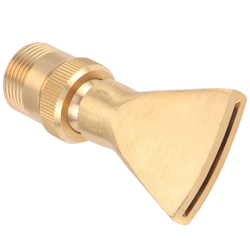 Brass Narrow Fan Jet Water Fountain Nozzle Spray Head Adjustable Pond Sprinkler(G1/2 Female Thread G3/4 Male Thread )