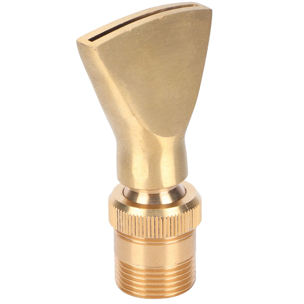 Brass Narrow Fan Jet Water Fountain Nozzle Spray Head Adjustable Pond Sprinkler(G1/2 Female Thread G3/4 Male Thread )