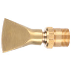 Brass Narrow Fan Jet Water Fountain Nozzle Spray Head Adjustable Pond Sprinkler(G1/2 Female Thread G3/4 Male Thread )