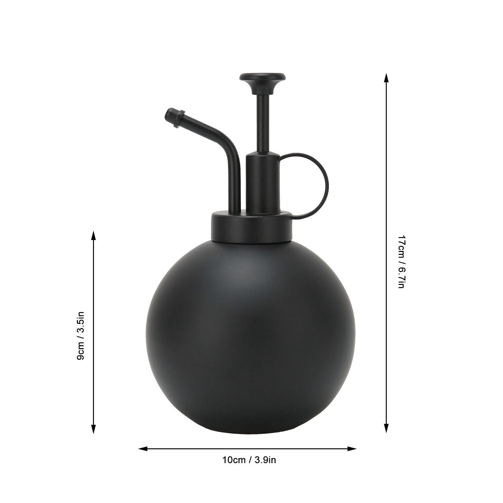 500ml Watering Pot Vintage Hand Press Spray Bottle Garden Balcony Accessory Black
