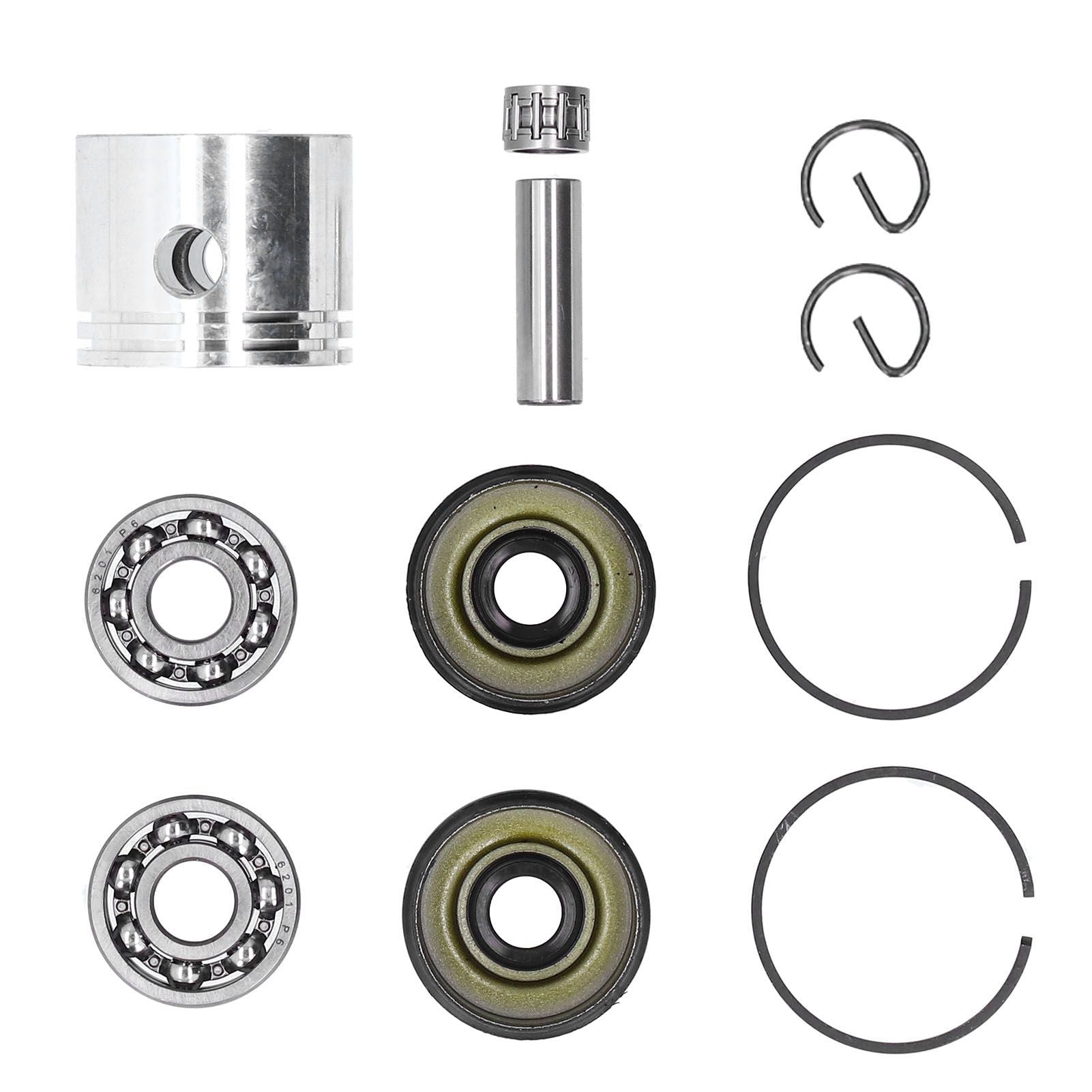 41.1mm Piston Kit Crank Bearing Fit for Poulan 220 221 260 1950 2150 2250 2450 2550