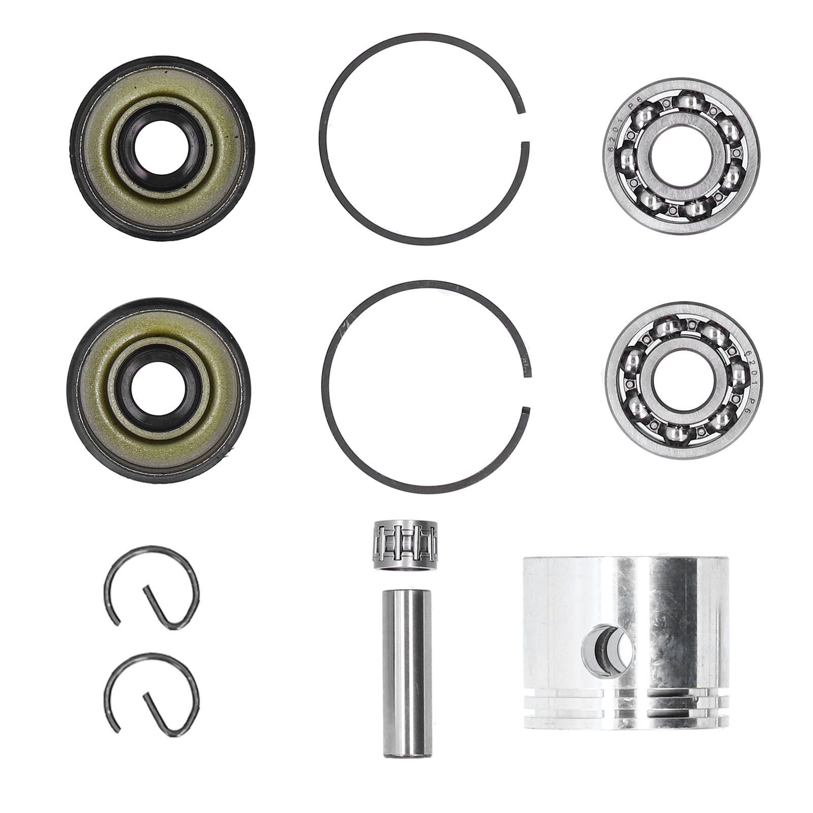 41.1mm Piston Kit Crank Bearing Fit for Poulan 220 221 260 1950 2150 2250 2450 2550