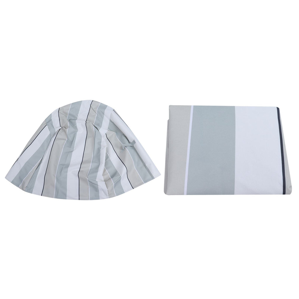 Water Resistant Chair Cover Indoor Outdoor Garden Patio Furniture Dust Cover ProtectorStripe 68.5x73.5x51x89cm
