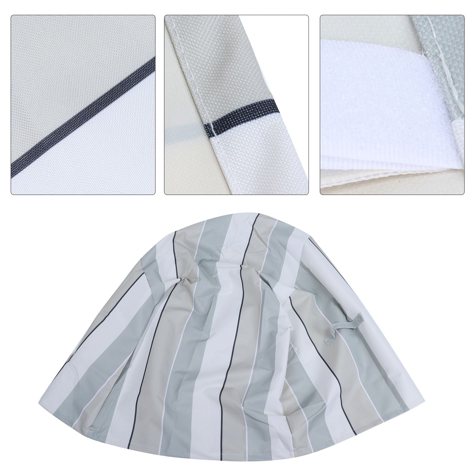 Water Resistant Chair Cover Indoor Outdoor Garden Patio Furniture Dust Cover ProtectorStripe 68.5x76x51x106.5cm