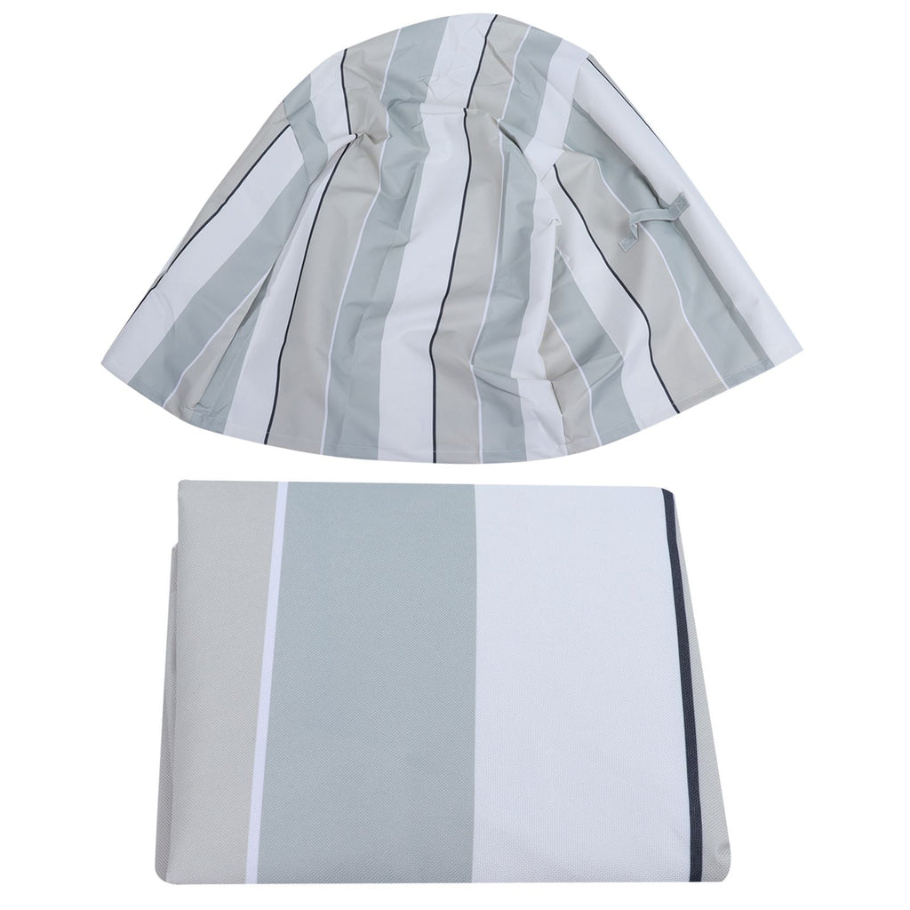 Water Resistant Chair Cover Indoor Outdoor Garden Patio Furniture Dust Cover ProtectorStripe 85x94x68.5x91.5cm