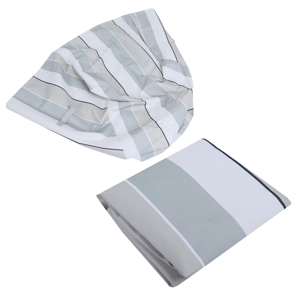Water Resistant Chair Cover Indoor Outdoor Garden Patio Furniture Dust Cover ProtectorStripe 85x94x68.5x91.5cm