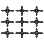 50PCS 4/7 4-Way Hose Connector Cross Fitting Irrigation Tubing Connector Fitting