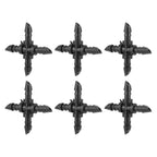 50PCS 4/7 4-Way Hose Connector Cross Fitting Irrigation Tubing Connector Fitting