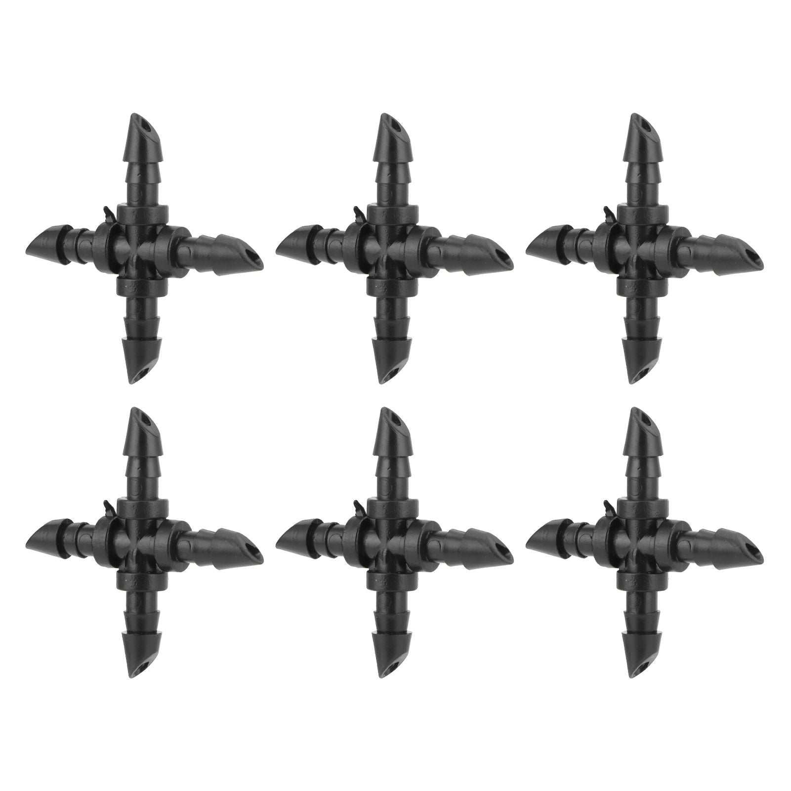 50PCS 4/7 4-Way Hose Connector Cross Fitting Irrigation Tubing Connector Fitting