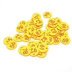 50Pcs Beehive Tag ABS Round Numbered Sign Labels with Hole Livestock Accessory Red Yellow