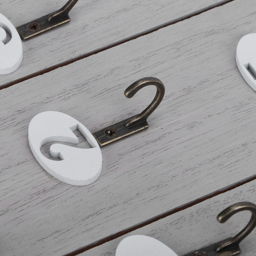 WallMounted Key Rack Wooden Key Organizer Hanger Decorative Key Hanging Holder Decor(C )