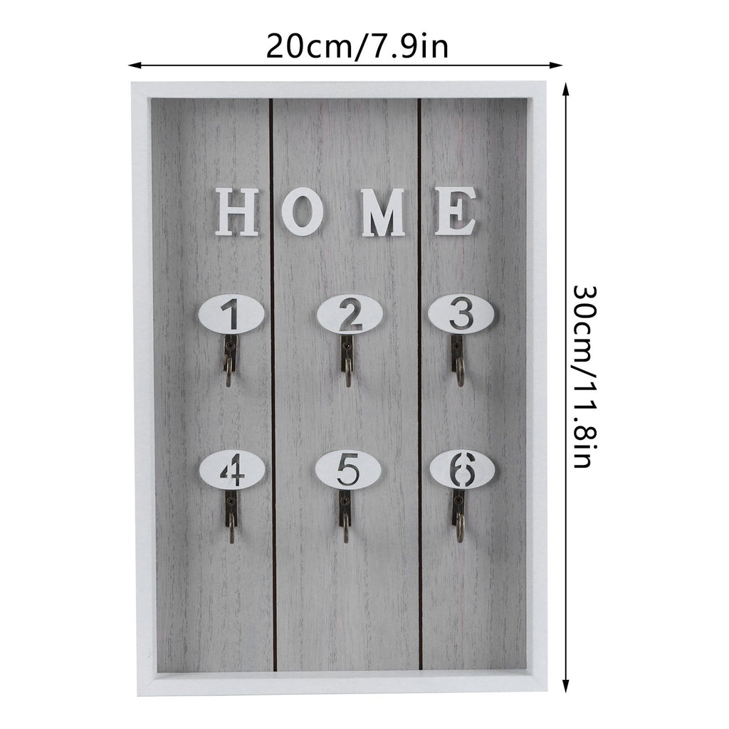 WallMounted Key Rack Wooden Key Organizer Hanger Decorative Key Hanging Holder Decor(C )