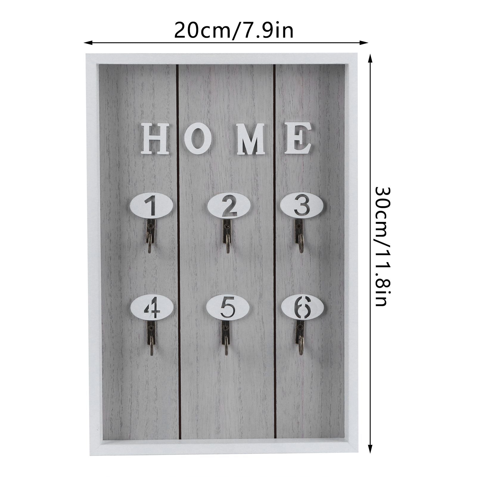 WallMounted Key Rack Wooden Key Organizer Hanger Decorative Key Hanging Holder Decor(C )
