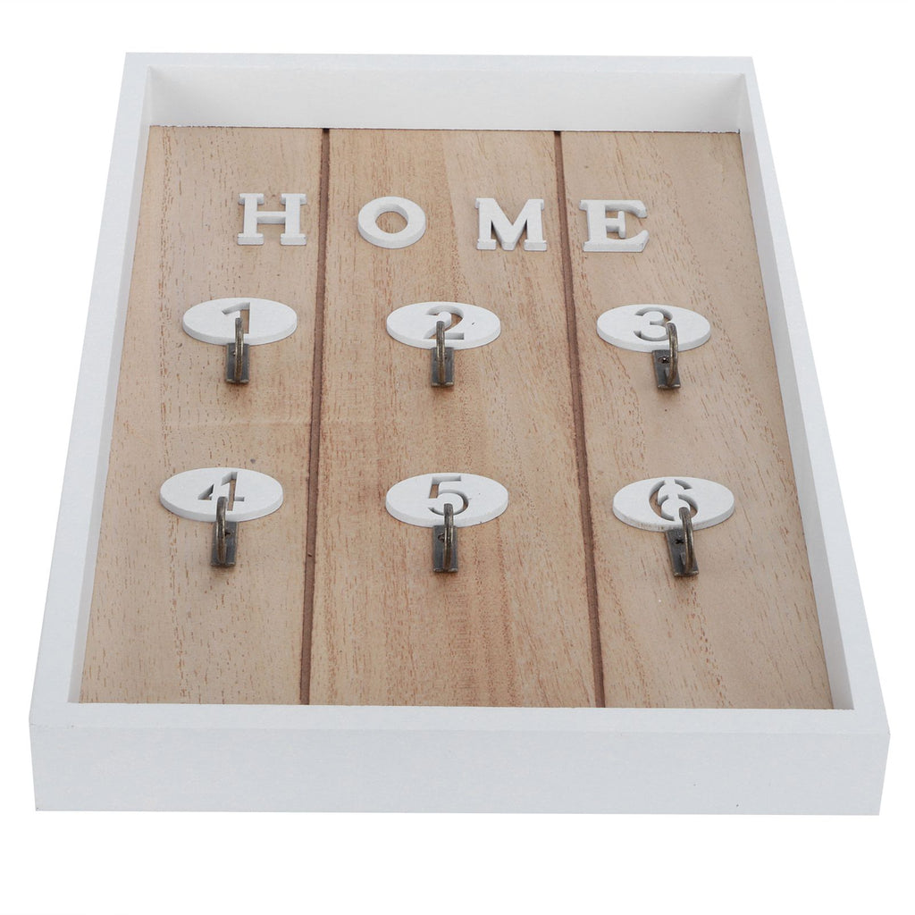 WallMounted Key Rack Wooden Key Organizer Hanger Decorative Key Hanging Holder Decor(D )