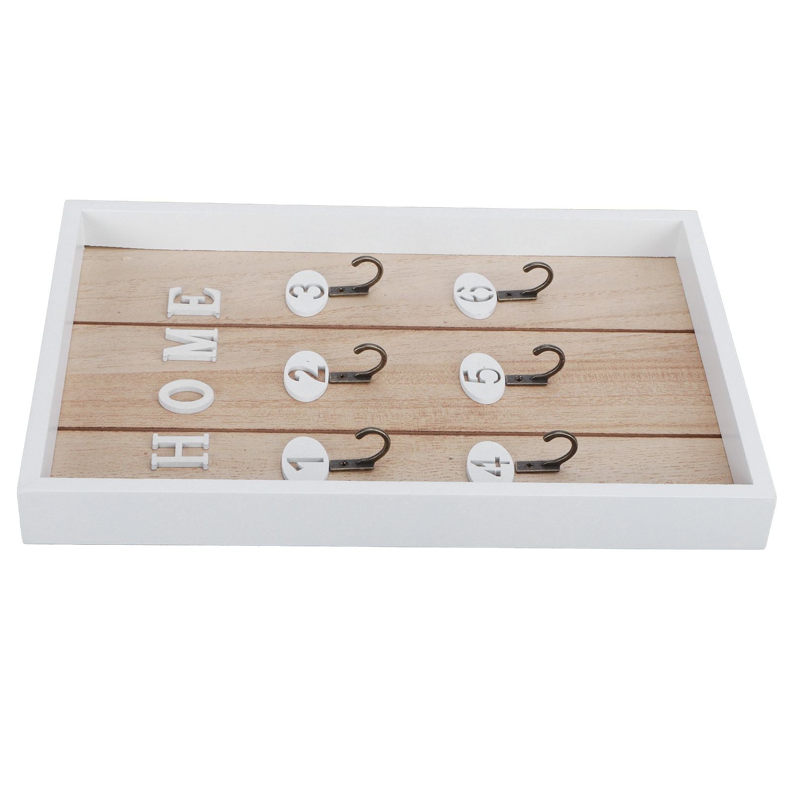 WallMounted Key Rack Wooden Key Organizer Hanger Decorative Key Hanging Holder Decor(D )