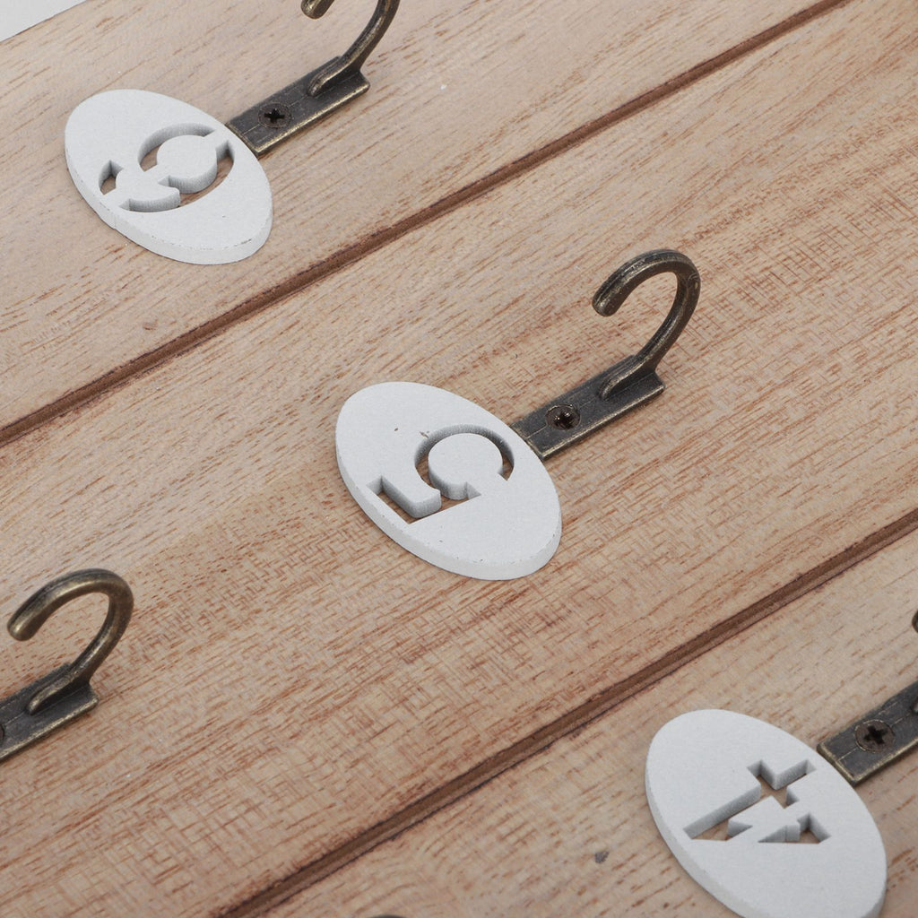 WallMounted Key Rack Wooden Key Organizer Hanger Decorative Key Hanging Holder Decor(D )