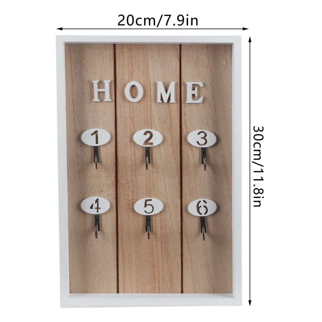 WallMounted Key Rack Wooden Key Organizer Hanger Decorative Key Hanging Holder Decor(D )