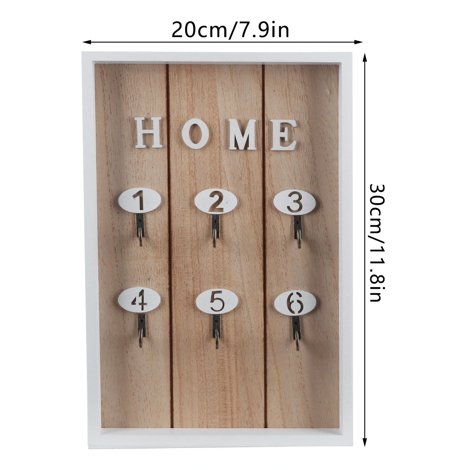 WallMounted Key Rack Wooden Key Organizer Hanger Decorative Key Hanging Holder Decor(D )